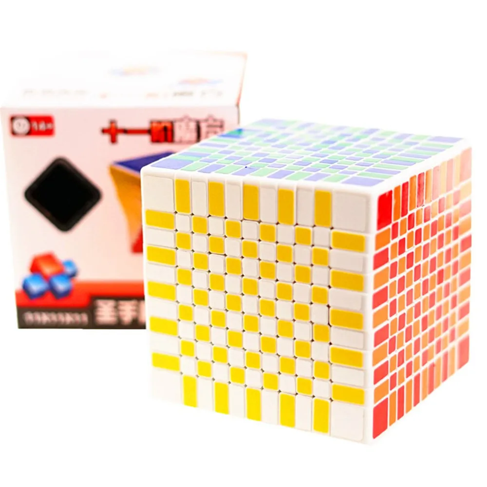 ShengShou 11x11x11 головоломка волшебный куб безопасный АБС пластик Профессиональный соревнования скорость 11x11 Твист Головоломка Куб детские игрушки подарок