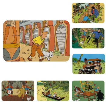 

The Adventures of Tintin Children Comics Cool Mat Bath Carpet Anti-Slip Mats Room Car Floor Bar Rugs Door Home Decor Gift
