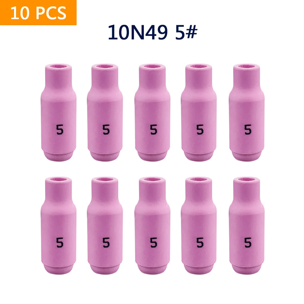 

10pcs 10N49#5 5/16" Orifice TIG Alumina Nozzles Ceramic Cup Fit DB PTA SR WP 17 18 26 TIG Welding Torch