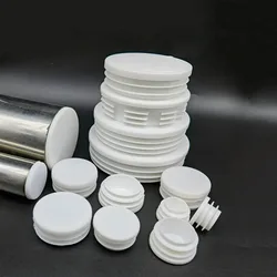 Embout rond en plastique blanc, 4/8 pièces, bouchon de Tube, bouchon d'insertion, diamètre 13mm 76mm 