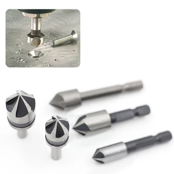 

Shank Cutter Countersink Drill Bit Edge Chamfer 5 Flute Bevel Drills Replacement