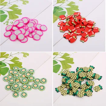 

50g/lot Soft Fruit Slice Polymer Clay Sprinkles for Slime Filler DIY Crafts Nail Art Decorations Nail Sticker 5mm