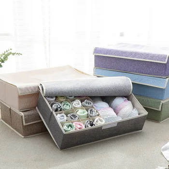 

Washable Underwear Socks Storage Box Ten Cotton Underwear Storage Box Foldable Bra Finishing Box Underwear Socks Storage Box