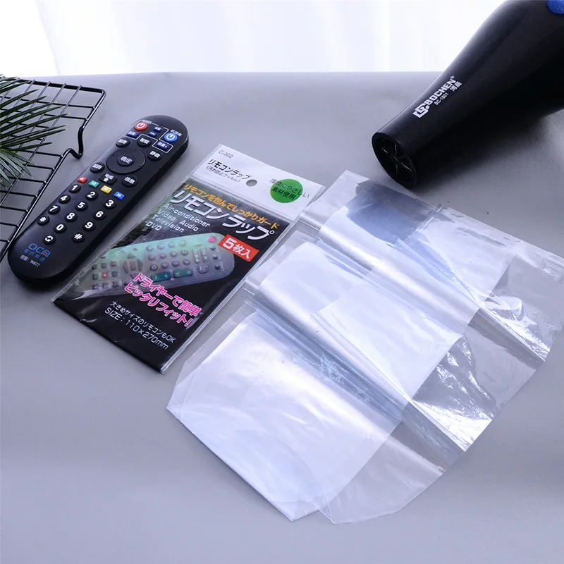 Cubierta de Control remoto de TV, Protector de película termorretráctil, resistente al agua, para aire acondicionado, Protector de mando a distancia, 10 Uds.