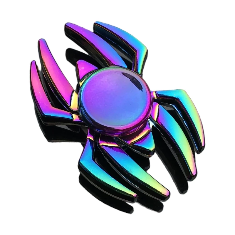 Nuevo Metal colorido mariposa dardo Lotus alivio del estrés dedo Spinner niños juguete GXMB
