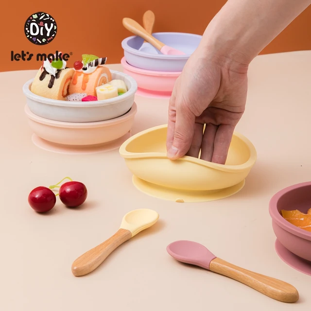 Tableware Set Toddler Silicone  Silicone Tableware Set Babies - 1pcs Baby  Spoons - Aliexpress