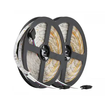 

10M 300Leds 3528 Smd 2X 5M Rgb Led Light Strip + 24 Key Ir Remote Controller Non-Waterproof Dc12V 60Leds/M Flexible Lighting Rib