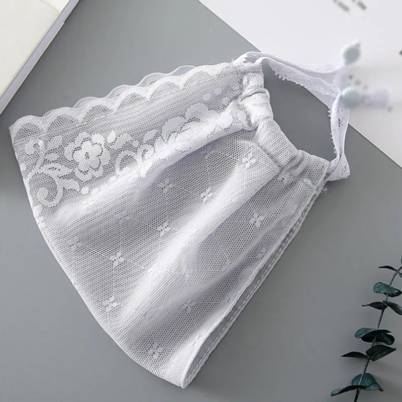 Women Thin Chiffon Masks Summer Sunscreen Driving Mouth Masks Breathable Reusable Face Mask Windproof Mouth-muffle Mask Cover