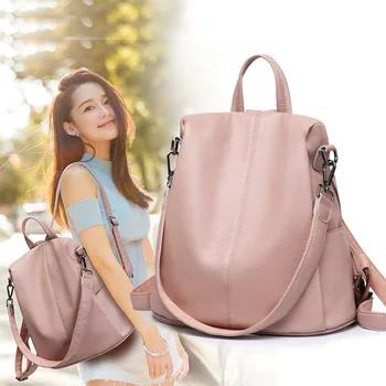 

2020 Female Backpack Mochila Feminina Casual Multifunction Women Leather Backpack Female Shoulder Bag Sac A Dos Travel Back Pack