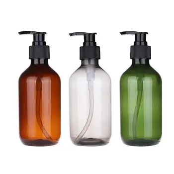 

3PC Dispenser Bottle Plastic Push Pump 500ml Empty Refillable Durable Shampoo Liquid Soap Sanitizer Cream Dispenser Random Color