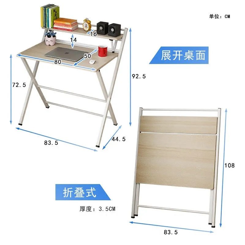 US $100.98 Computerized Desktop Simple Foldable Desk Writing  Bedroom Student   Modern Household Small Table
