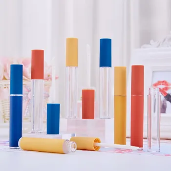 

Refillable Frosted Lip Container Bottles Glaze Lipgloss Containers Cover Tube Round 55pcs/lot