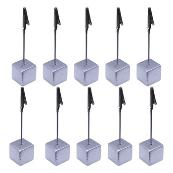 

Pack of 10 Place Card Holder - Wedding Name Table Setting Marker - Shop Display Price Tag - Silver