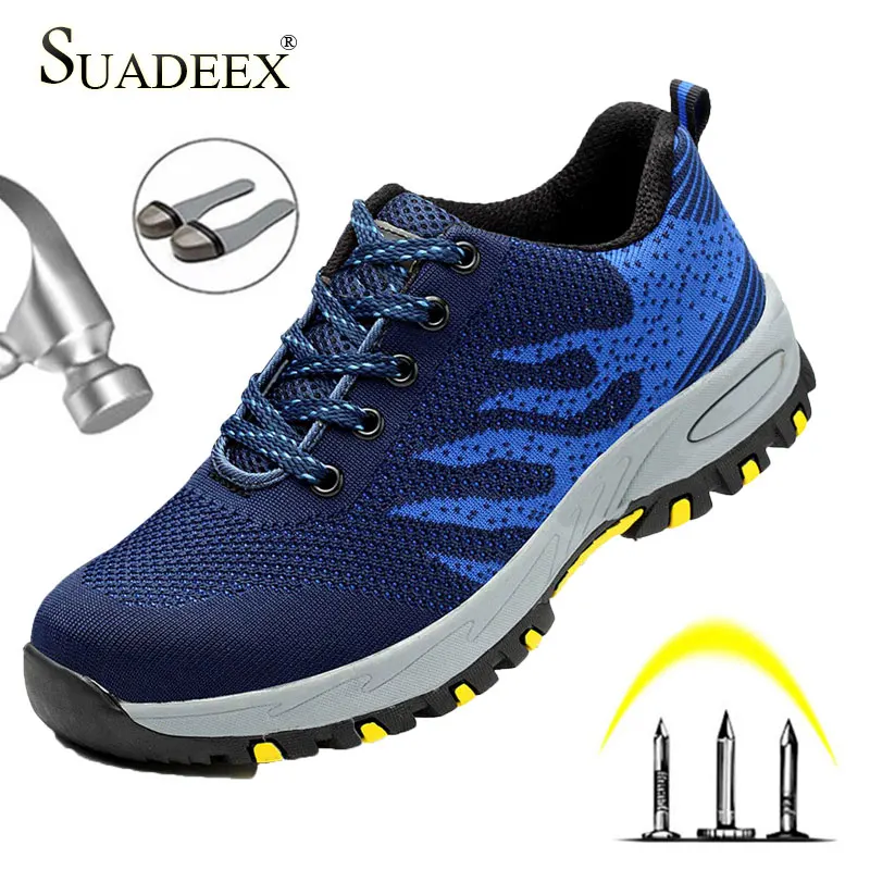 FREE SHIPPING SUADEEX Steel Toe Cap Work Shoes For Men Women Safety