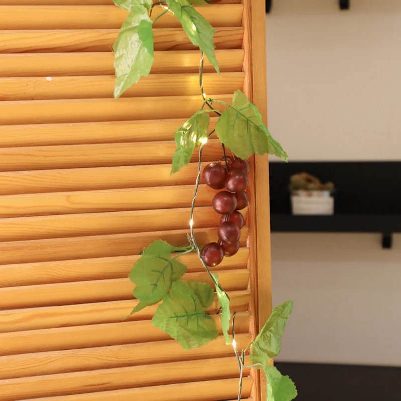 2M Artificial Plants Led String Light Green Leaf Vine For Home Wedding Decor Lamp DIY Hanging Garden Yard Lighting