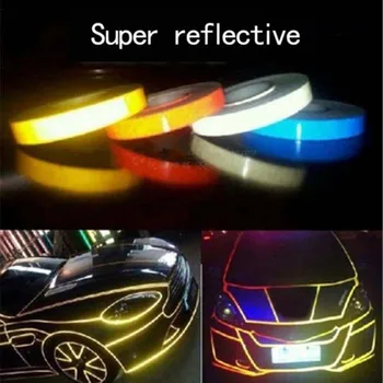 

1pc 1.5CMx3M Car Reflective Sticker Reflective Body Rim Stripe Sticker DIY Tape Self-Adhesive Sticker