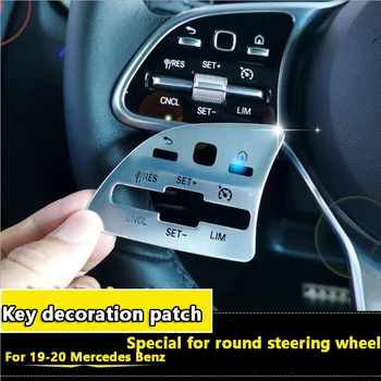 

Car Steering Wheel Buttons Sequins Decoration Stickers Trim For Mercedes Benz GLE GLS B C E class 2020 Interior Modified Decals