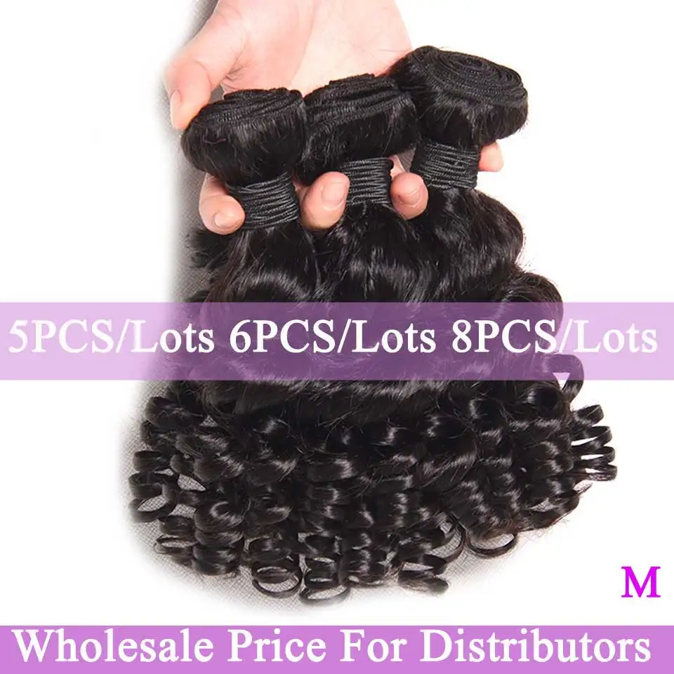 

Wholesale Price 5/6/8 Bundle Bouncy Curly Bundles Funmi Brazilian Hair Weave Bundles Remy Human Hair Extensions For Distributors