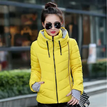 

2019 new ladies fashion coat winter jacket women outerwear short wadded jacket female padded parka women's overcoat