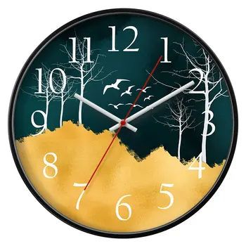 

Diameter 35.5cm Living Room Creative Modern Clock Watch Hanging Watch Bedroom Mute Personality Wall Clock Modern Design Timer