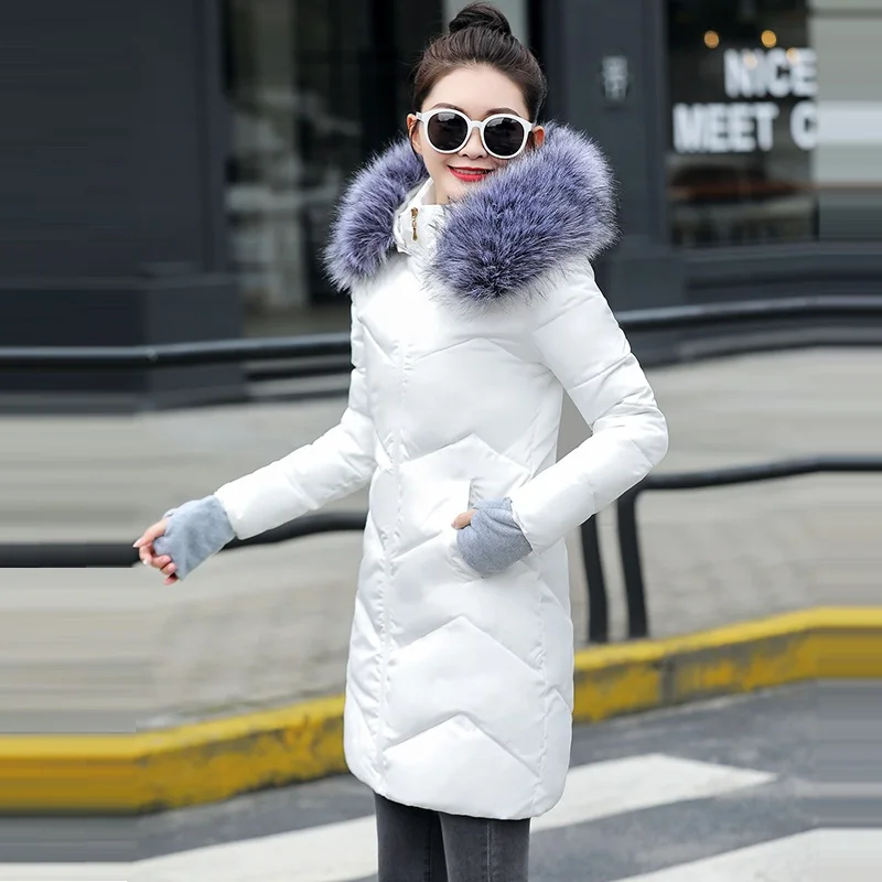 Winter jacket women Winter Female Long Jacket Winter Coat Women Fake Fur Collar Warm Woman Parka Outerwear Down Jacket Coat