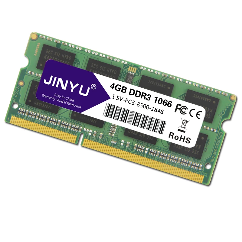 JINYU Ddr3 1066mhz 1,5 V 204Pin Ram память для ноутбука