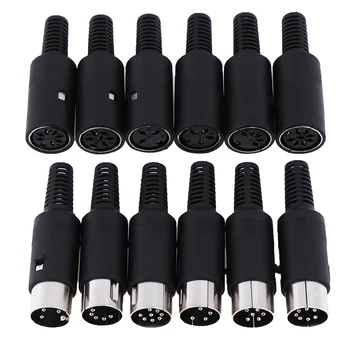 

1Pc 3/4/5/6/7/8 PIN Chassis Cable Mount Chassis Cable Mount With Plastic Handle Male/Female DIN Plug Socket Connector