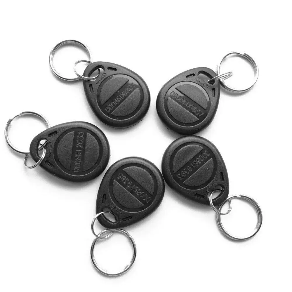 100 шт. черные Брелоки для ключей жетон брелок 125 кГц RFID EM4100 TK4100 идентификатор