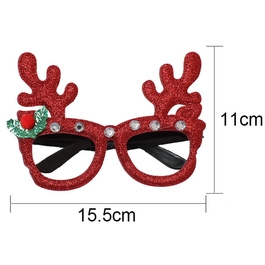 06 2pcs Christmas Decorations Adult Children Toys Santa Claus Snowman Antler Glasses Christmas Decorative Glasses Xmas Party Favors - Цвет: 06