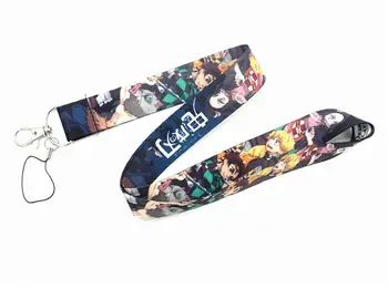 

Hot New 20 pcs Anime Kimetsu no Yaiba Neck Strap Lanyards Badge Holder Rope Pendant Key Chain Accessories Gift