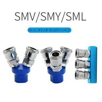

Pneumatic Fitting Compressor Fittings 1/4 Quick Connector Air Gas Distributor For Pump Tool Coupler Manifold Multi Splitter