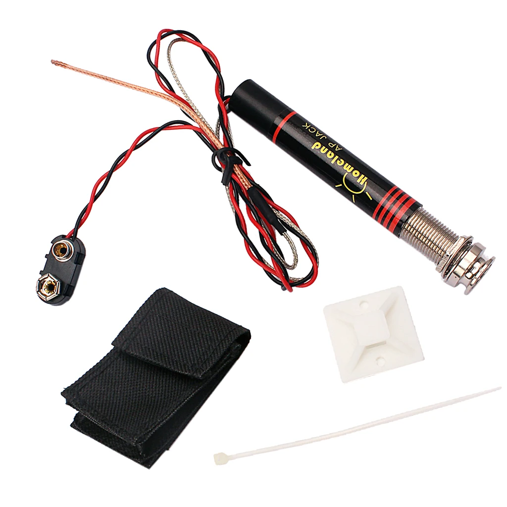 Endpin Jack Plug Preamp Pickup Kit для укулеле мандолина коробка для сигар гитара