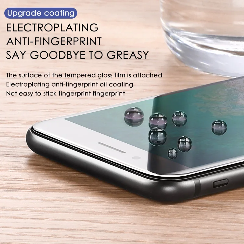 2 шт. закаленное стекло Rock для iphone 11 Pro Max защита экрана с полным клеем Защитное 7 8