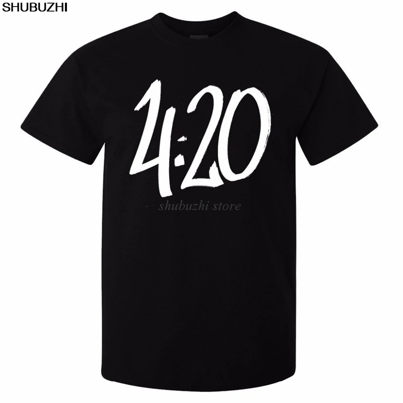 4 20 сорняков коптильня раста регги Бонг дым Мужская одежда Топ Футболка черный