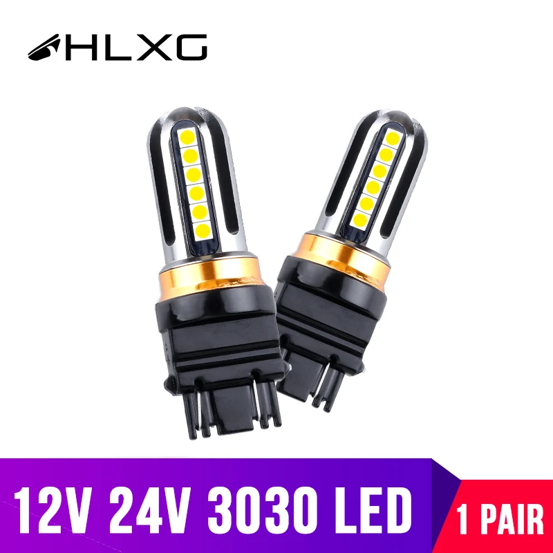 HLXG 2 шт. 3030 SMD Автомобильный светодиодный стоп сигнал обратный свет авто карта