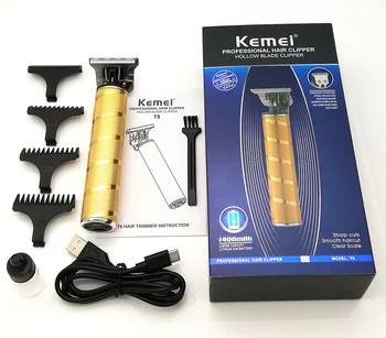

New Kemei KM-T9 Pro Li T-Outliner Barber Electric Professional Cordless Hair Trimmer Men Baldheaded Hair Clipper Cutting Machine