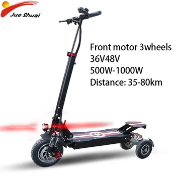 

Three Wheels Electric Scooter 36V/48V 500W/800W/1000W Front Motor Wheel E Scooter for Adults Foldable Patinete Electrico Adulto