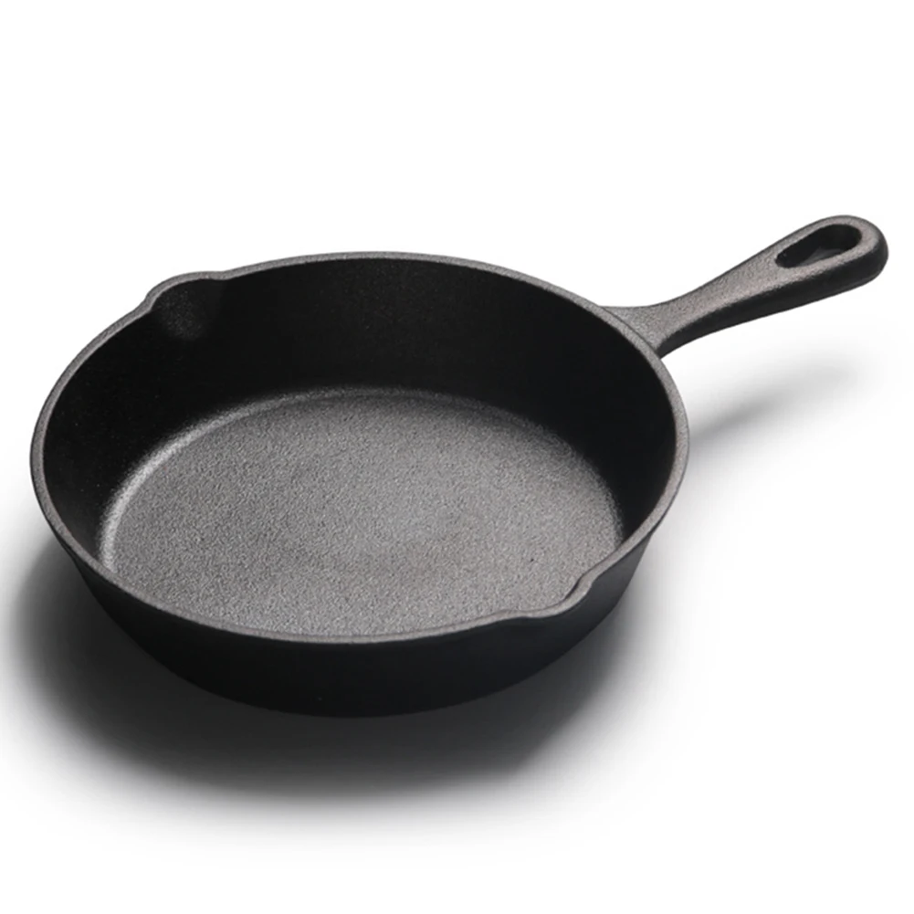 Cast Iron Skillet Non-stick Frying Pan Cooking Pot Restaurant Chef Cookware