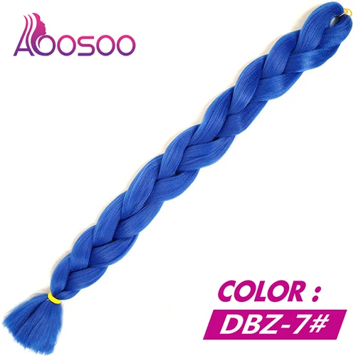 AOOSOO fashion Jumbo Braid Hair Crotchet Braids Pure Color Hair Expression Braiding Hair 82inch headwear - Цвет: NC/4HL
