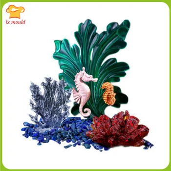 

LXYY mould marine fondant silicone mold DIY micro landscape with handmade mold marine landscape animals