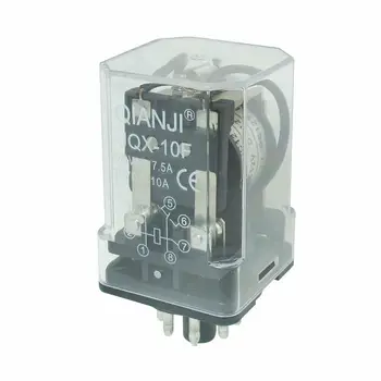 

JQX-10F-2Z DC 12V Coil General Purpose Relay 8 Pins 3PDT 7.5A 250V AC 10A 30V DC