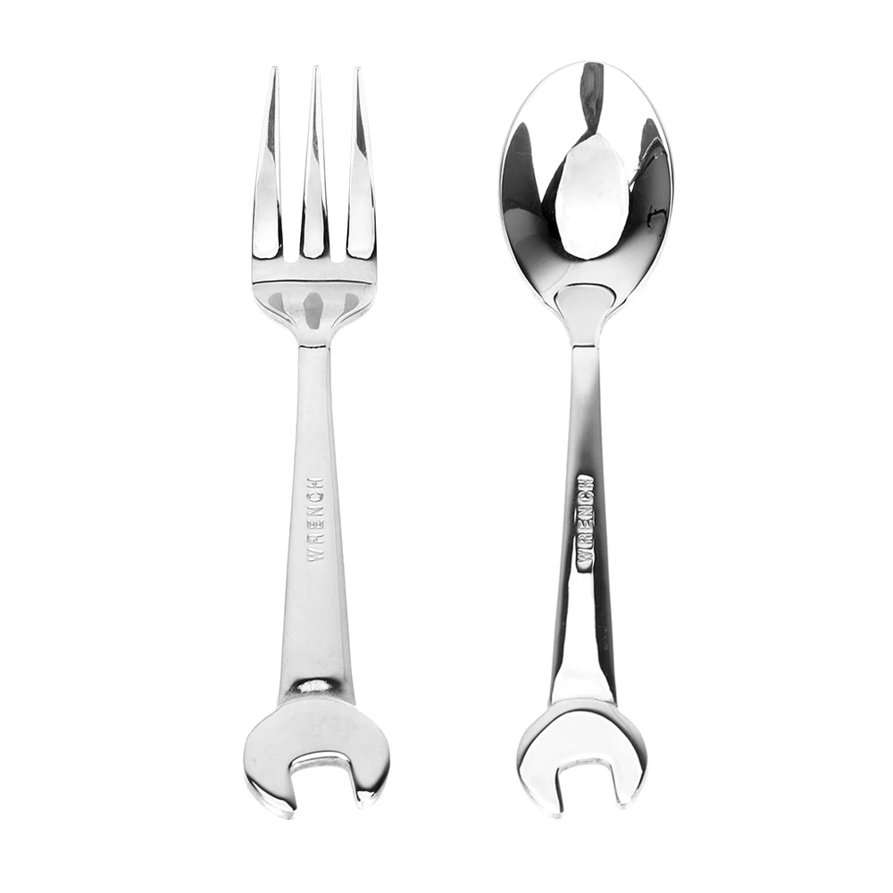 Spanner Spoon Fork Gadgets Wrench Shape Stainless Steel Cooking