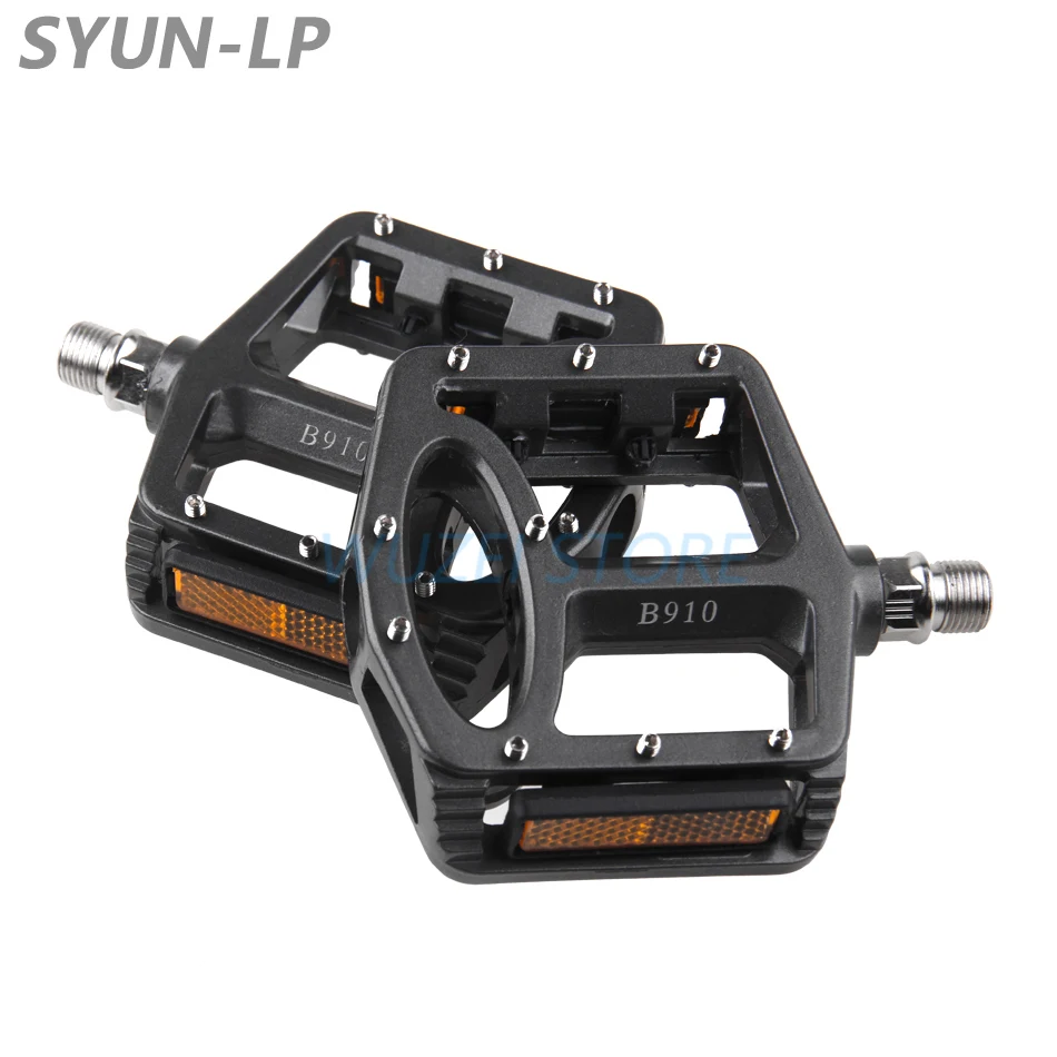 Cheap SYUN LP B910 Pedal MTB Bicycle anti skid Pedales Ultralight Bearing Palin pedal Bicycle Accessories