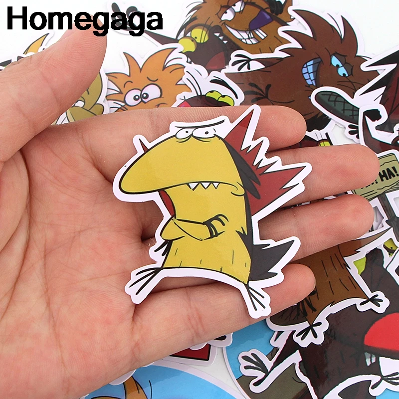 Homegaga 20 шт. наклейки Angry Beaver пакет для ноутбука скейтборд домашний декоративный виниловый наклейка DIY Скрапбукинг альбом D2296