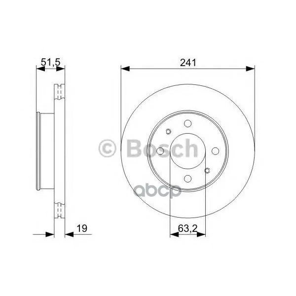 Тормозной Диск 0986479377 Bosch арт. 0986479377