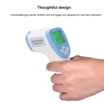 

New Ear Forehead Thermometer Digital Infrared Thermometer Temperature Gauge Instrument Non-contact Temperature Gun Termometro