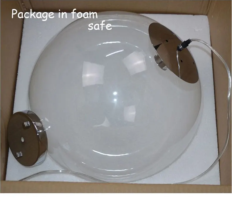 Современный минималистичный подвесной светильник в виде прозрачного стеклянного шара DIY home deco для гостиной, персонализированная художественная хромированная подвеска LampE27