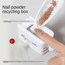 Container Storage-Box Nail-Tool French-Powder-Box Infiltration-Powder White Double-Layer