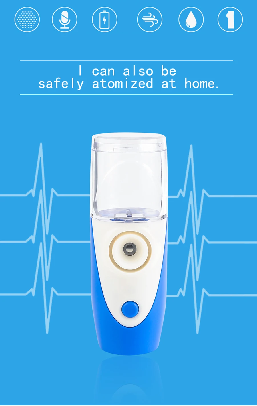 Portable Medical Mesh Nebulizer Freepower Fine Particles Ultrasonic Humidifier Atomizer Handheld Asthma Therapy Inhaler for Baby