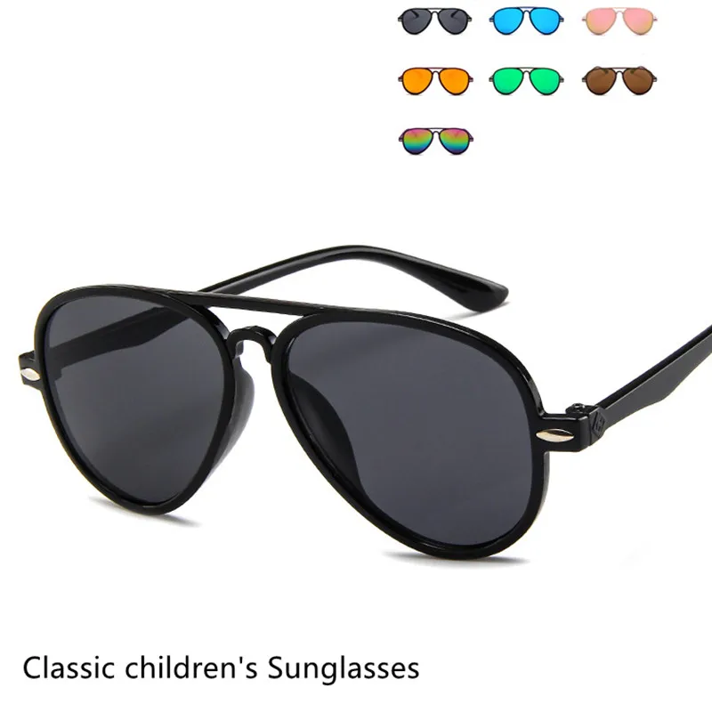 New style Kids Sunglasses Boys Girls Baby Child Pilots Sun Glasses Goggles Trend Mirror Glasses Brand Children Shades